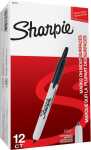 Permanentmarker Sharpie RT Rundspitze schwarz in 12er Box