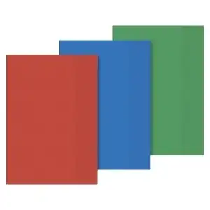 Brunnen 104059095 Hefthülle, A4, 3er Pack, rot/blau/grün