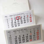2026 ADINA Viermonatskalender schwarz 92x33cm Tagesanzeiger Blockform