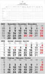 2026 ADINA Dreimonatskalender 49x30cm m Tagesanzeiger und...