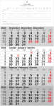 2026 ADINA Viermonatskalender 60x30cm m Tagesanzeiger und...