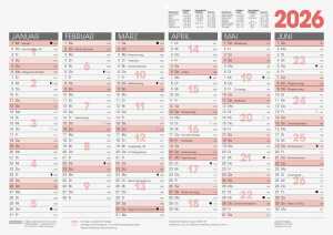 2026 Brunnen Tafelkalender A3 quer 4061947141818
