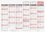 2026 Brunnen Tafelkalender A3 quer 4061947141818