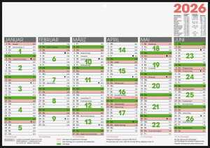 2026 Brunnen Tafelkalender A4 quer 4061947141894