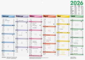 2026 Brunnen Tafelkalender DATAline A4 quer