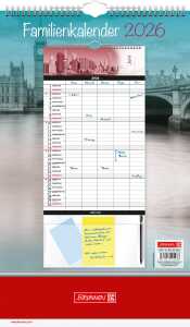2026 Brunnen Familienkalender „Big City“ 250×415 mm