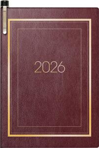 2026 Brunnen Taschenkalender 713 A7 bordeaux
