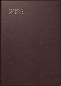 2026 Brunnen Taschenkalender 713 A7 Leder bordeaux