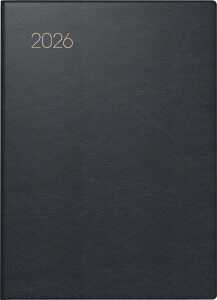 2026 Brunnen Taschenkalender 731 A6 Leder sw