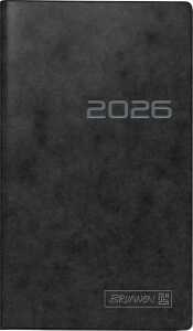 2026 Brunnen Taschenkalender 758 A6 sw 4061947143591