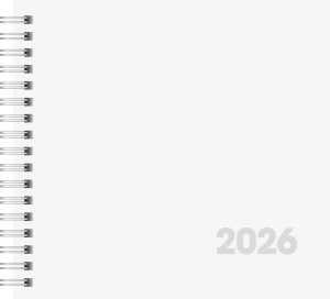 2026 Brunnen Buchkalender 762 162×150 mm weiß