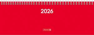 2026 Brunnen Querterminbuch 772 297×105 mm rot