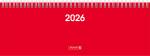 2026 Brunnen Querterminbuch 772 297×105 mm rot