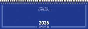 2026 Brunnen Querterminbuch 774 326×102 mm blau