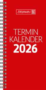 2026 Brunnen Vormerkbuch 780 100×207 mm rot