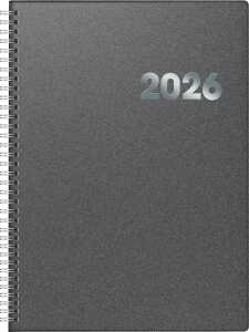 2026 Brunnen Buchkalender 789 A4 grau 4061947144451