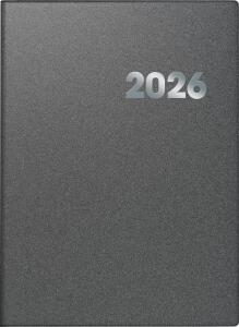 2026 Brunnen Buchkalender 789 A4 grau 4061947144468