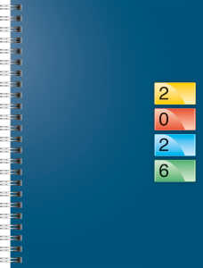2026 Brunnen Buchkalender DATAline 796 40 A5 blau