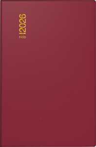 2026 Rido Taschenkalender partner/Industrie I A7 bordeaux