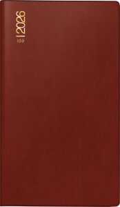 2026 Rido Taschenkalender TM 17/contacter A6 quer bordeaux