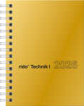 2026 Rido Taschenkalender perfect/Technik I A6 gold
