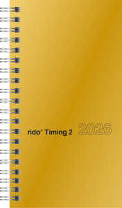 2026 Rido Taschenkalender Timing 2 A6 gold