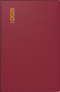 2026 Rido Taschenkalender Industrie II A7 bordeaux