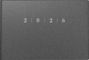 2026 Rido Taschenkalender Septimus A6 quer grau 4003273789883