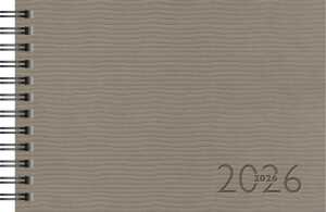 2026 Rido Taschenkalender Septimus A6 quer grau 4003273789906