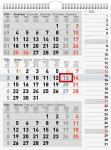2026 Rido 3-Monatskalender grau 300×390 mm