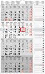 2026 Rido 4-Monatskalender grau 300×490 mm
