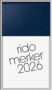 2026 Rido Vormerkbuch Merker 108×201 mm dunkelblau