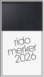 2026 Rido Vormerkbuch Merker 108×201 mm sw 4003273791244