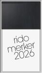 2026 Rido Vormerkbuch Merker 108×201 mm sw...