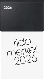 2026 Rido Vormerkbuch Merker 108×201 mm sw 4003273791251