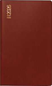 2026 Rido Taschenkalender M-Planer A6 bordeaux