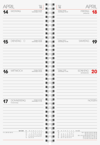 2026 Glocken Vormerkbuch 10x29cm 2S/1W 128Seiten