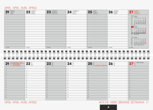 2026 Glocken Querterminbuch 29,7x10cm 2S/1W 112S