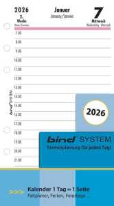 Timer Ersatzeinlage 2026 1 Tag / 1 Seite DIN A6