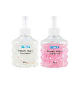 STYLEX Butterfly-Kleber 88g 2fach sortiert Flasche