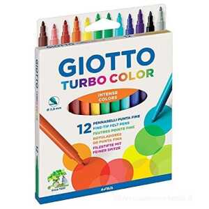 GIOTTO Filzstifte Turbo Color 2,8mm 12 Stück Kartonetui