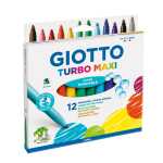 GIOTTO Filzstifte Turbo Maxi 5mm 12 Stück Kartonetui