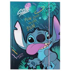 CoolPack Sammelmappe Disney Stitch mit Gummizug türkis DIN A4
