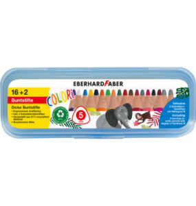 Buntstifte Colori 16+2 dreiflächig dick 16 Farben Mine 5mm
