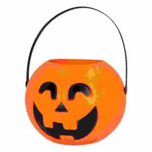 Boland Deko LED Eimer Kürbis orange