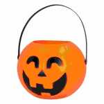 Boland Deko LED Eimer Kürbis orange