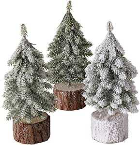 BOLTZE Deko-Weihnachtsbaum Senja Tanne 19cm 3fach sortiert