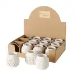 BOLTZE LED-Windlicht Almo creme 10cm 3fach sortiert