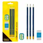Idena Bleistift Set 5-teilig mit Anspitzer und Radierer