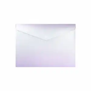 Idena Dokumententasche PP Color Edition weiß/lila DIN A4 mit Knopf